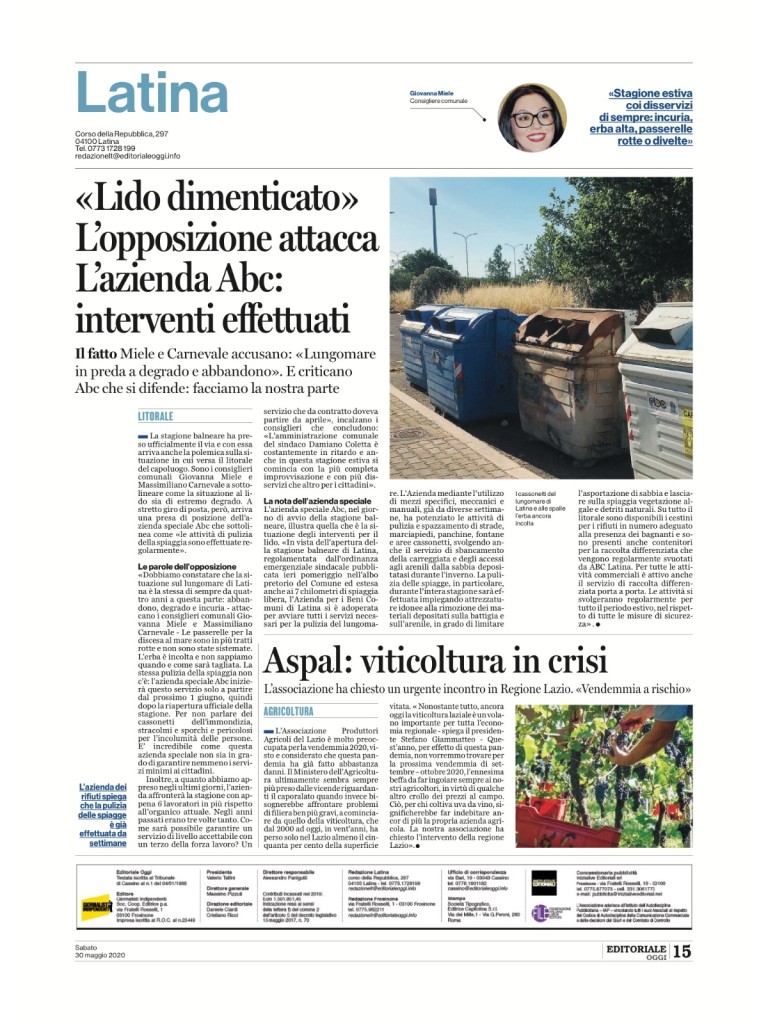 30 maggio -  Aspal: Viticoltura in crisi