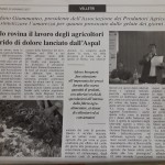 20 Gennaio - Il gelo rovina il lavoro degli agricoltori. Il grido di dolore lanciato dall'Aspal