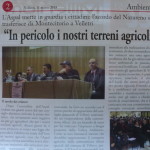 11 marzo - In pericolo i nostri terreni agricoli