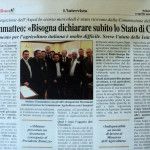 2 aprile 2011 - Giammatteo: "Bisogna dichiarare subito lo Stato di Crisi"