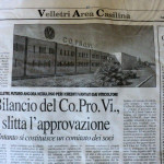 1 giugno - Bilancio del CO.Pro.Vi. Slitta l'approvazione