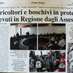 3 marzo 2012 - Agricoltori e boschivi in protesta ricevuti in Regione dagli Assessori