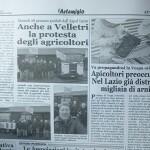 1 febbraio - Anche a Velletri la protesta degli agricoltori