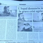 27 gennaio - L'Aspal denuncia in TV la grave crisi agricola