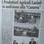 25 febbraio - I Produttori Agricoli Lazio in audizione alla "Camera"