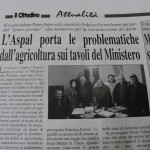 12 luglio 2014 - L'Aspal porta le problematiche dell'agricoltura sui tavoli del Ministero