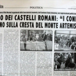 8 luglio 2011 - Parco dei Castelli Romani: "I confini restino sulla cresta del Monte Artemisio"