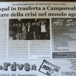 Ottobre 2010 - L'Aspal in trasferta a Camporeale per parlare della crisi nel mondo agricolo