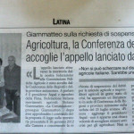 2 agosto 2012 - Agricoltura, la Conferenza delle Regioni accoglie l'appello dall'Aspal