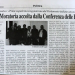 4 agosto 2012 - Aspal: "Moratoria accolta dalla Conferenza delle Regioni"